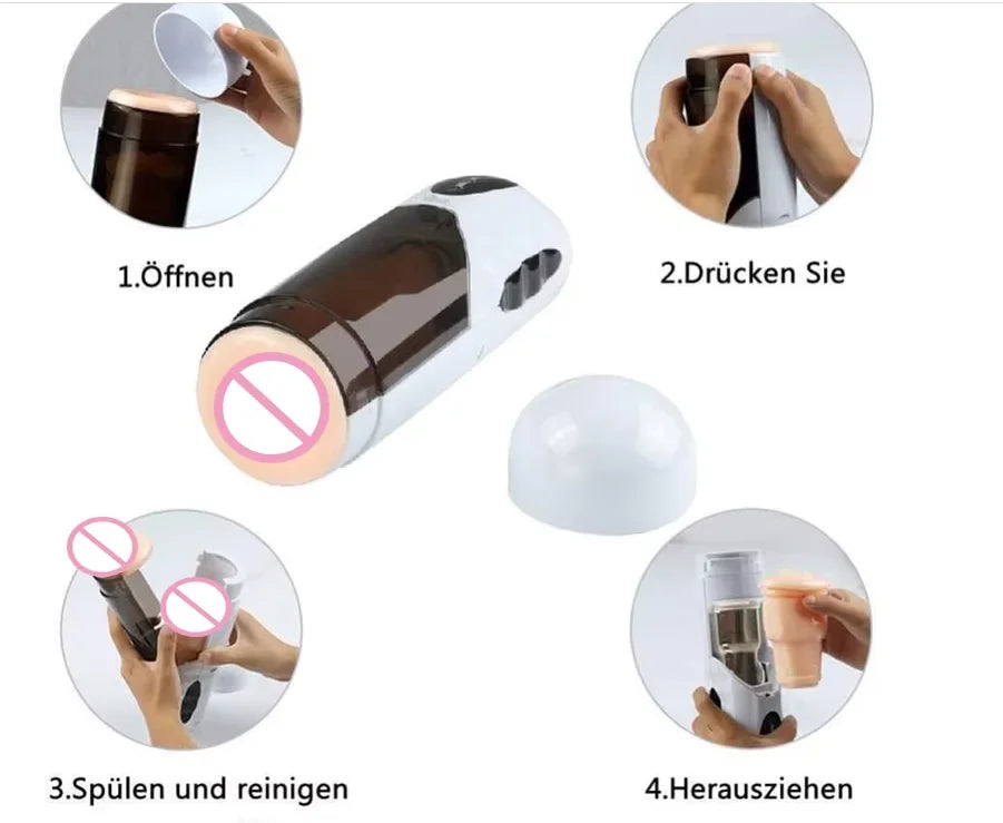 Automatic Pumping Airplane Cup Men's Electric Intelligent Heating Human Voice Interactive Supplies