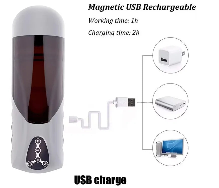 Automatic Pumping Airplane Cup Men's Electric Intelligent Heating Human Voice Interactive Supplies