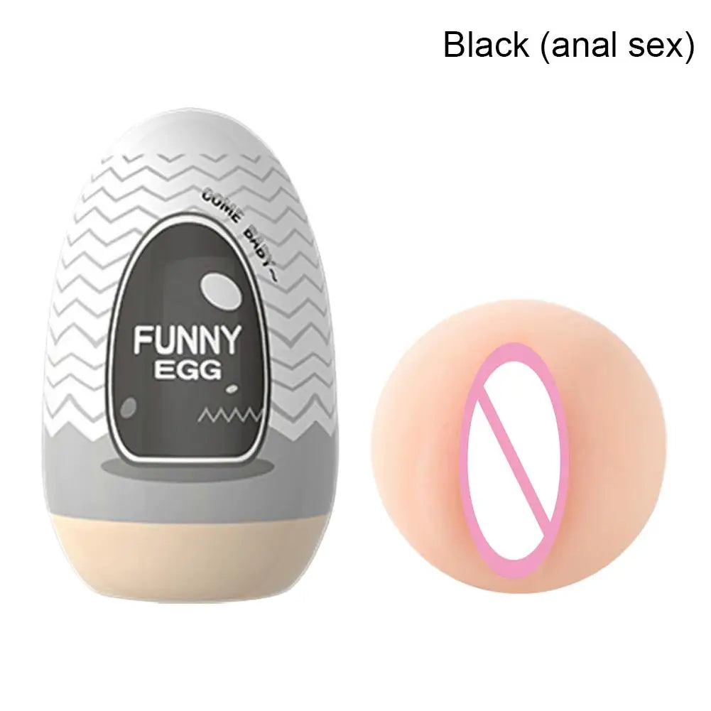 Egg Portable Stimulator Penis Massager Soft Rubber Adult Sex Toys for Men Realistic Vagina Pocket Pussy Mini Cups Masturbator