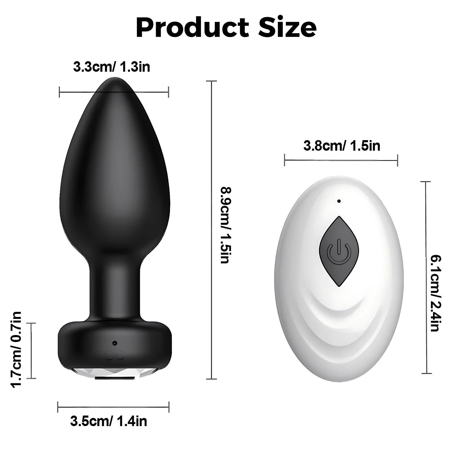 Anal Plug Vibrator for Men/Female Wireless Remote Control Butt Plug Portable Massager Dildo Vibration Sex Toys for Adult Toys