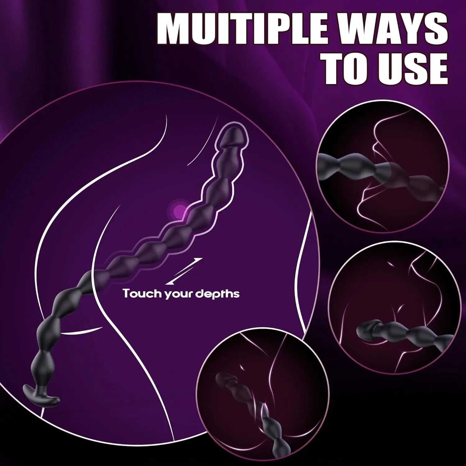 Anal Beads Balls Long Dildo Training Silicone Anus Ass But Butt Plug Analplug Buttplug Sex Toys Prostate Massager for Women Gay