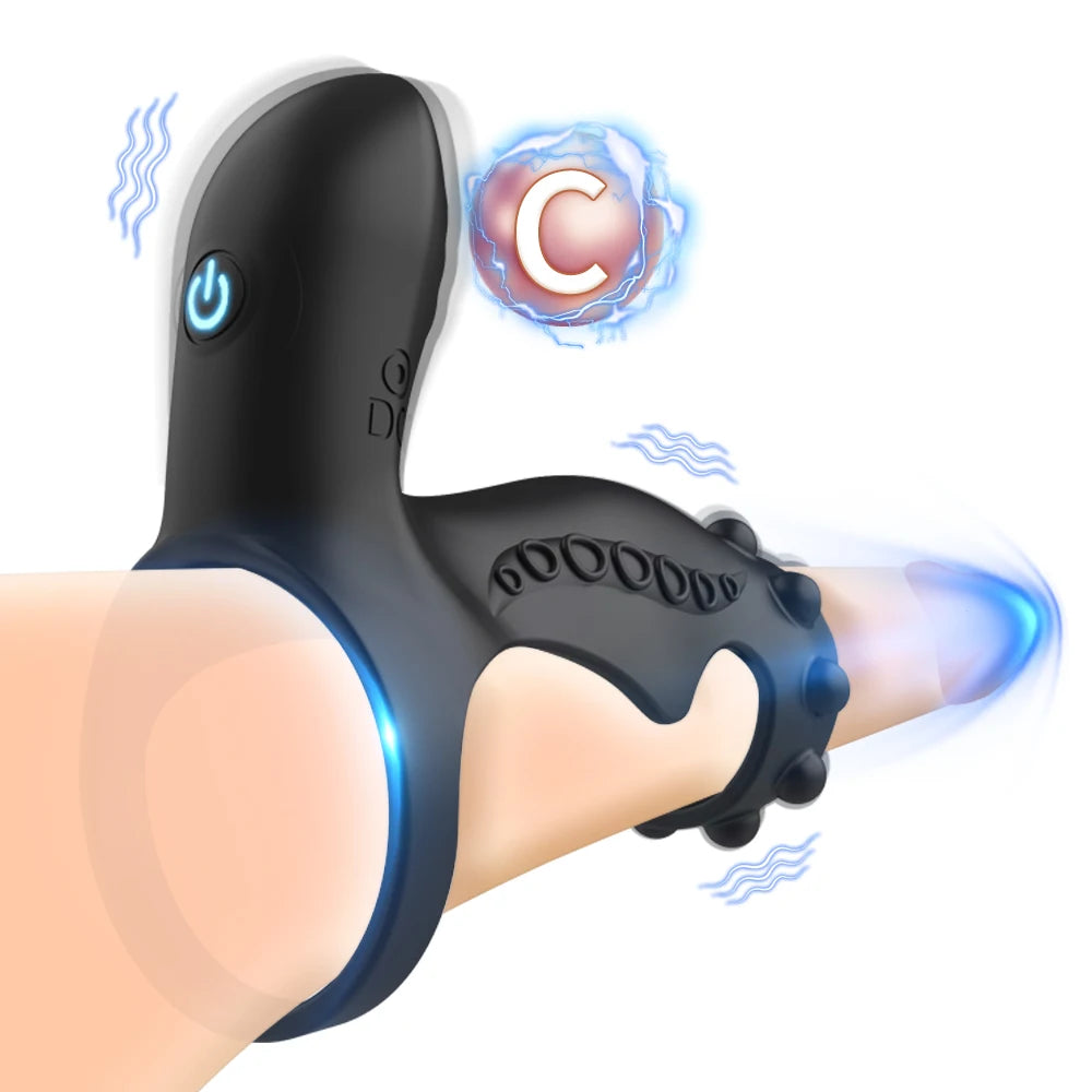 Sex Toys for Men Vibrating Penis Ring Delayed Ejaculation Cock Ring Clitoris G Spot Stimulation Male Penis Massage Couples Toy