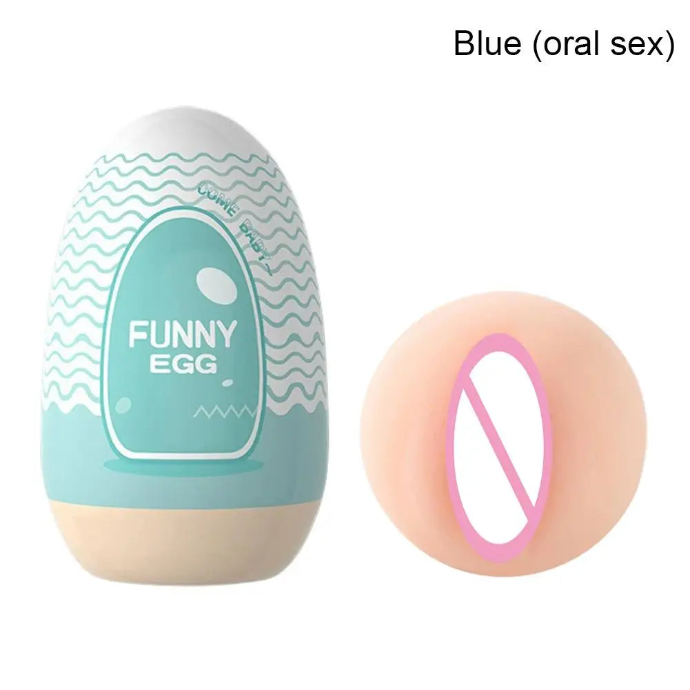 Egg Portable Stimulator Penis Massager Soft Rubber Adult Sex Toys for Men Realistic Vagina Pocket Pussy Mini Cups Masturbator