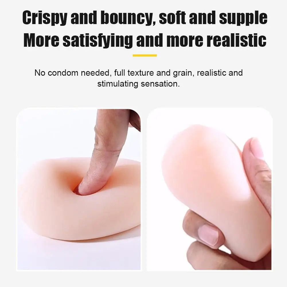 Egg Portable Stimulator Penis Massager Soft Rubber Adult Sex Toys for Men Realistic Vagina Pocket Pussy Mini Cups Masturbator