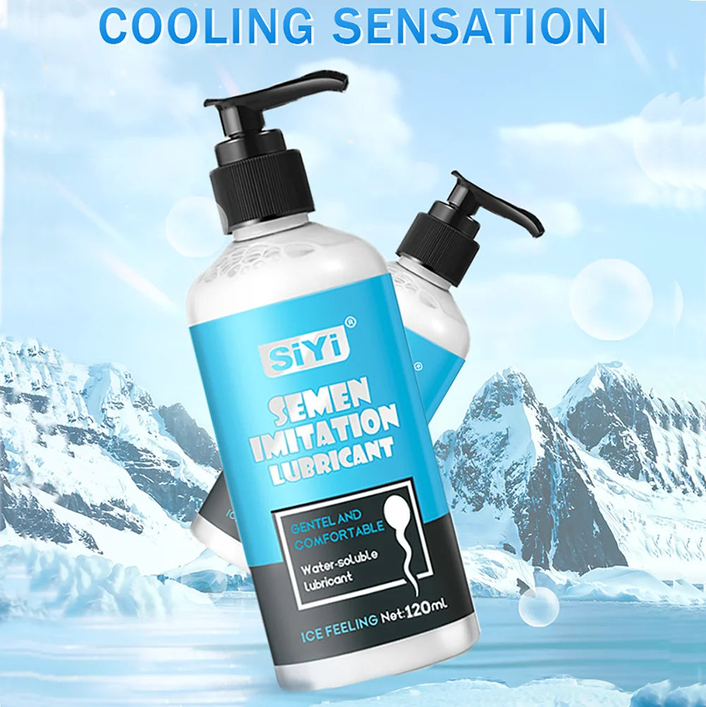 120ml/300ml Cooling Water-Based Lubricant for sex – Long-Lasting, Skin-Friendly, Non-Sticky,Toy-Safe,Easy Clean Lube for Couples