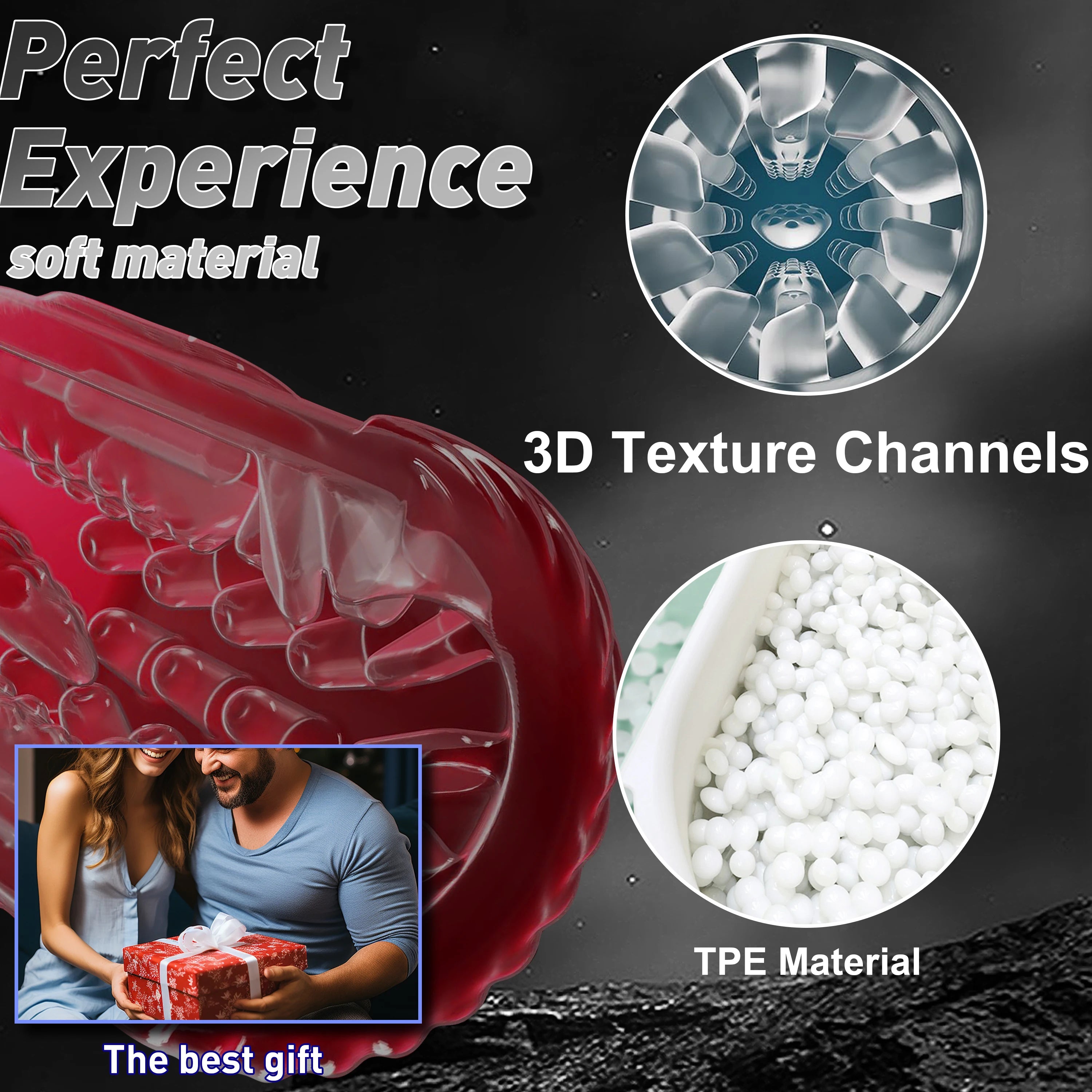 Adult Sex Toys 4-in-1 Male Electric Masturbator 7 Vibration, Suction, and Licking Modes Male Oral Sex Simulator Adult Tool